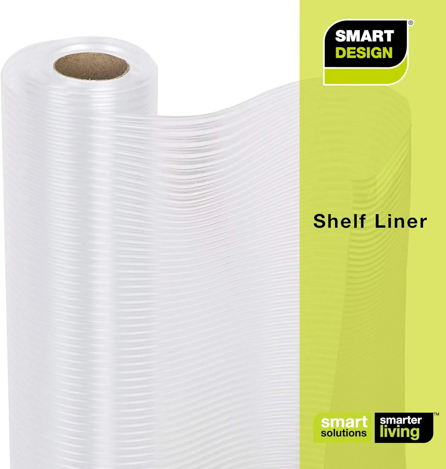 Smart Design Wire Rack Shelf Liner - Ribbed Grip - 18 Inch x 4 Feet - NSF Certified - for Steel Metal Shelves - Home Garage and Kitchen - Clear