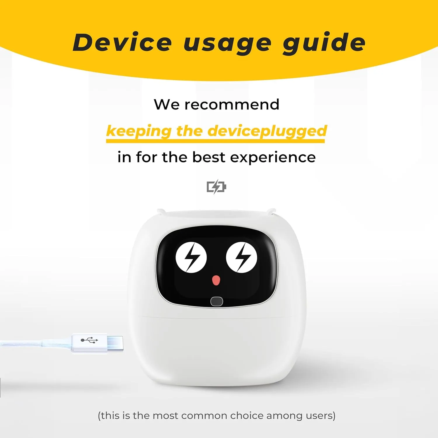 Smart pet Planter Robot Guidance on Plant Care with Emojis, Adorable Plant Companion with Rich Gesture Interaction, Neat Desk Setup Gift (White)