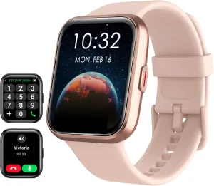 Smart Watch for Women Android & iPhone, Alexa Built-in, 1.8" Touch Screen Fitness Tracker with Answer/Make Calls, IP68 Waterproof Heart Rate/Sleep/SpO2 Monitor, Pedometer, 100  Sport Modes