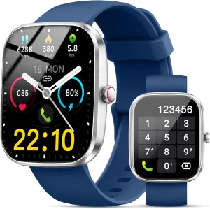 Smart Watch(Answer/Make Calls), 1.91" Smartwatches for Men Women, Fitness Tracker with 110  Sport Modes, IP68 Waterproof, Heart Rate/Sleep/Spo2 Monitor, Pedometer, Activity Tracker for Android iOS