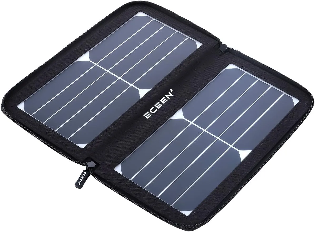Solar Phone Charger for Cell Phone, ECEEN 10W Solar Cells Smart USB Output for Smart Mobile Phone Tablets Device Power Supply Waterproof Portable Travel Camping Outdoor Activities Gear Emergency Kit