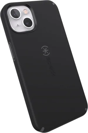 Speck MagSafe Case for iPhone 13 - Drop & Camera Protection, Soft-Touch Secure Grip, Wireless Charging Compatible, Fits All 6.1 Inch Models - Black/Slate Grey