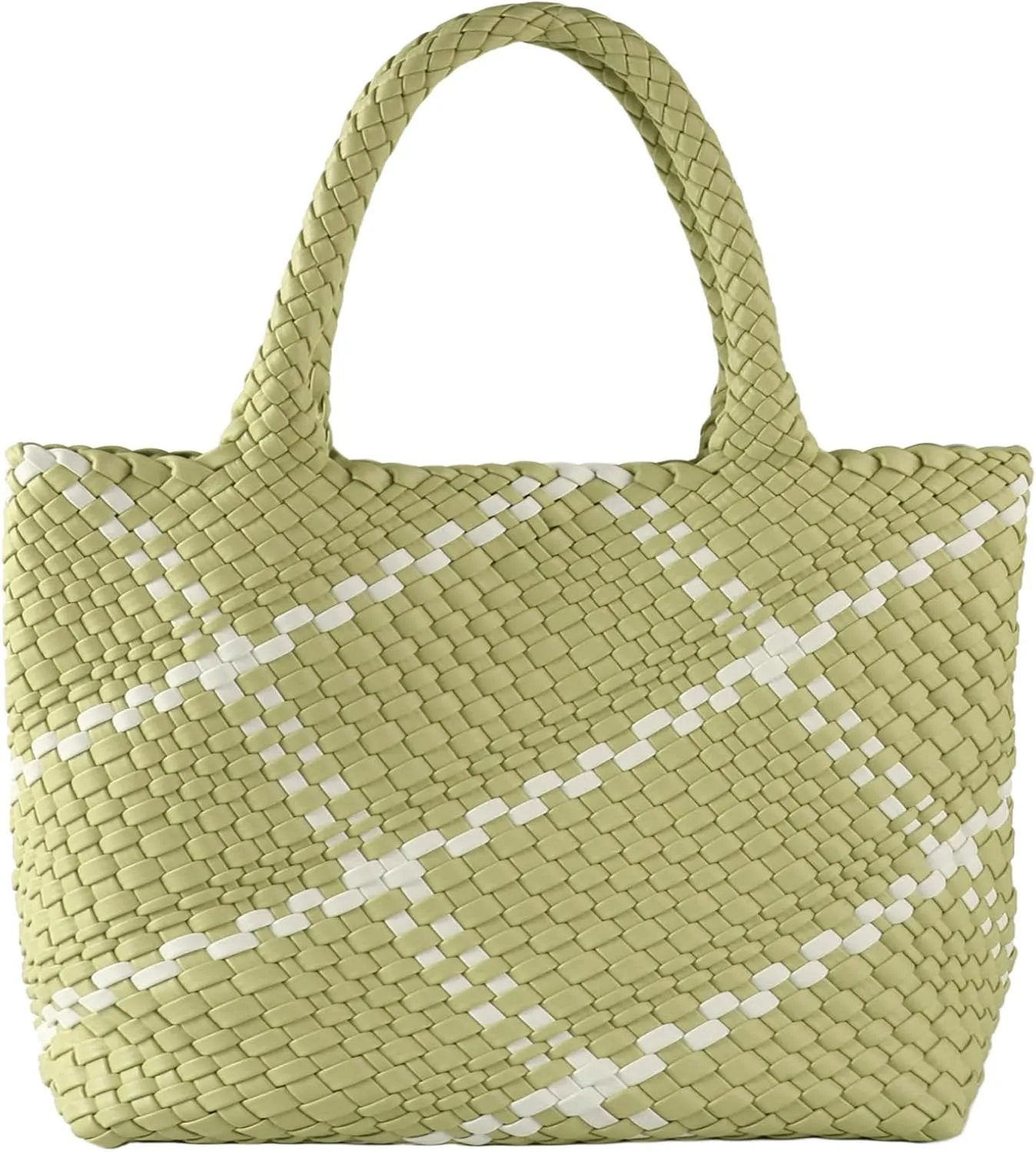 SporGenius Woven Tote Beach Bag with Small Handmade Purse, Large Summer Travel Handbags and Purses