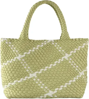 SporGenius Woven Tote Beach Bag with Small Handmade Purse, Large Summer Travel Handbags and Purses