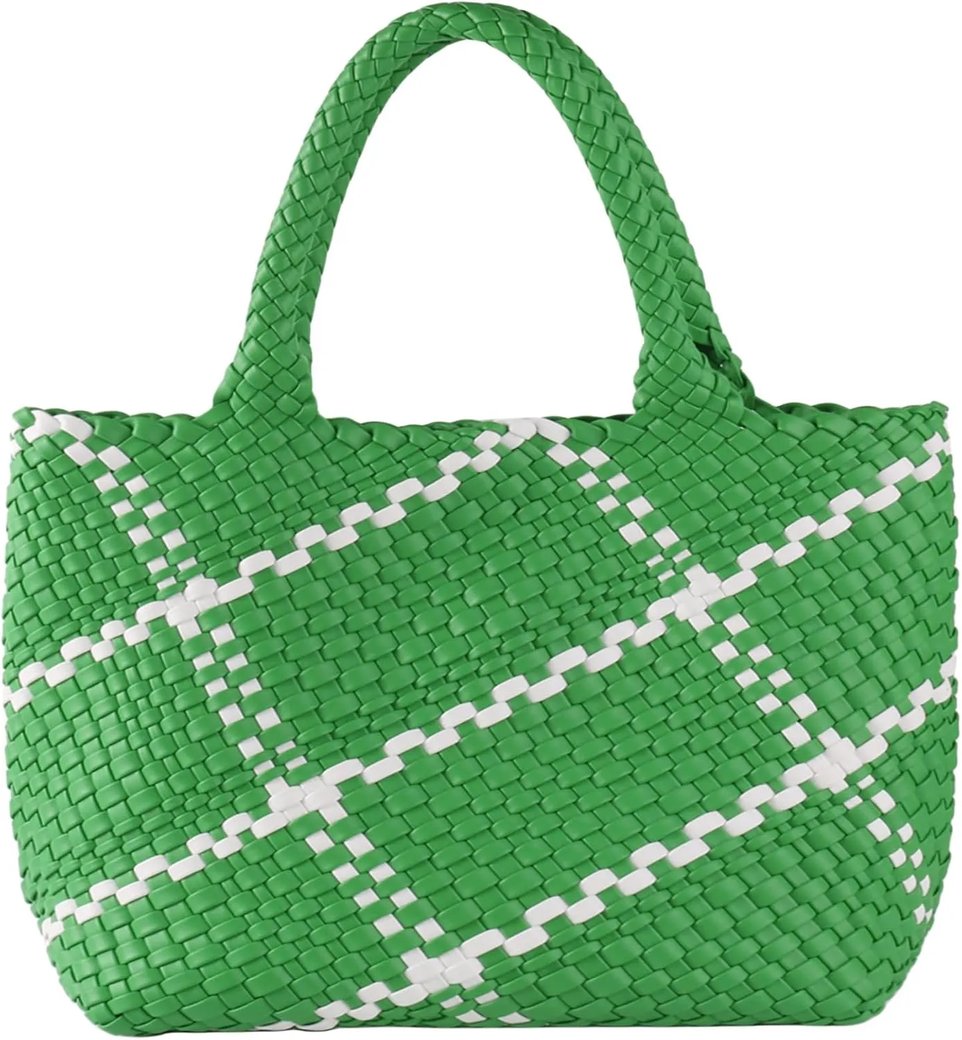 SporGenius Woven Tote Beach Bag with Small Handmade Purse, Large Summer Travel Handbags and Purses