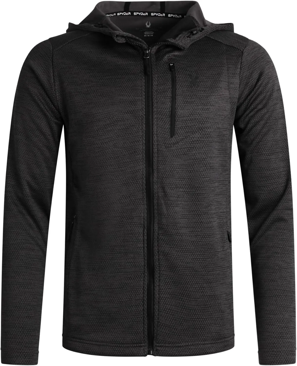 Spyder Men's Active Fleece Hoodie - Performance Mesh Fleece Full Zip Up Sweatshirt with Secure Zip Pockets (Sizes: S-XXL)