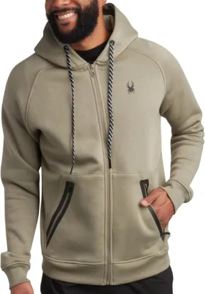 Spyder Mens Zip Up Hoodie - UPF30  Super Soft Fleece Sweatshirt, Warm Athletic Hoodies for Men with Secure Zip Pockets (S-XL)