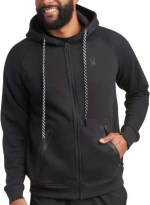 Spyder Mens Zip Up Hoodie - UPF30  Super Soft Fleece Sweatshirt, Warm Athletic Hoodies for Men with Secure Zip Pockets (S-XL)