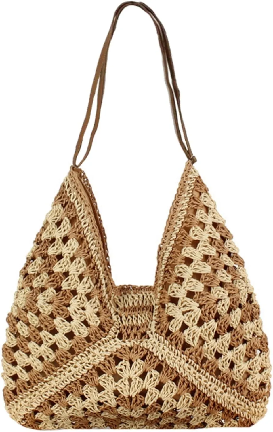 Straw Bags for Women Summer Beach Tote Purse Crochet Shoulder Everything Holiday Work Everyday Handbag