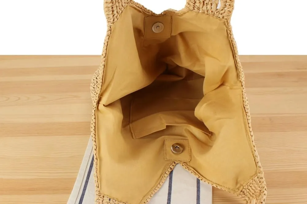 Straw Hobo Purses for Women Paper Straw Large Tote Bag Shoulder Bag Hobo for Beach Summer Travel