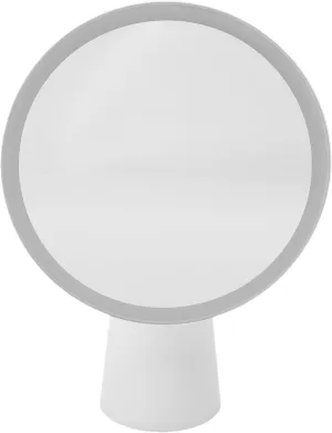 Sunscreen Test Mirror, 7.6 Inch Portable Travel Makeup Mirror with LED Light, Type C Rechargeable, 2000mAh Battery, Support Phone Charging, Compatible with Laptops, Chargers