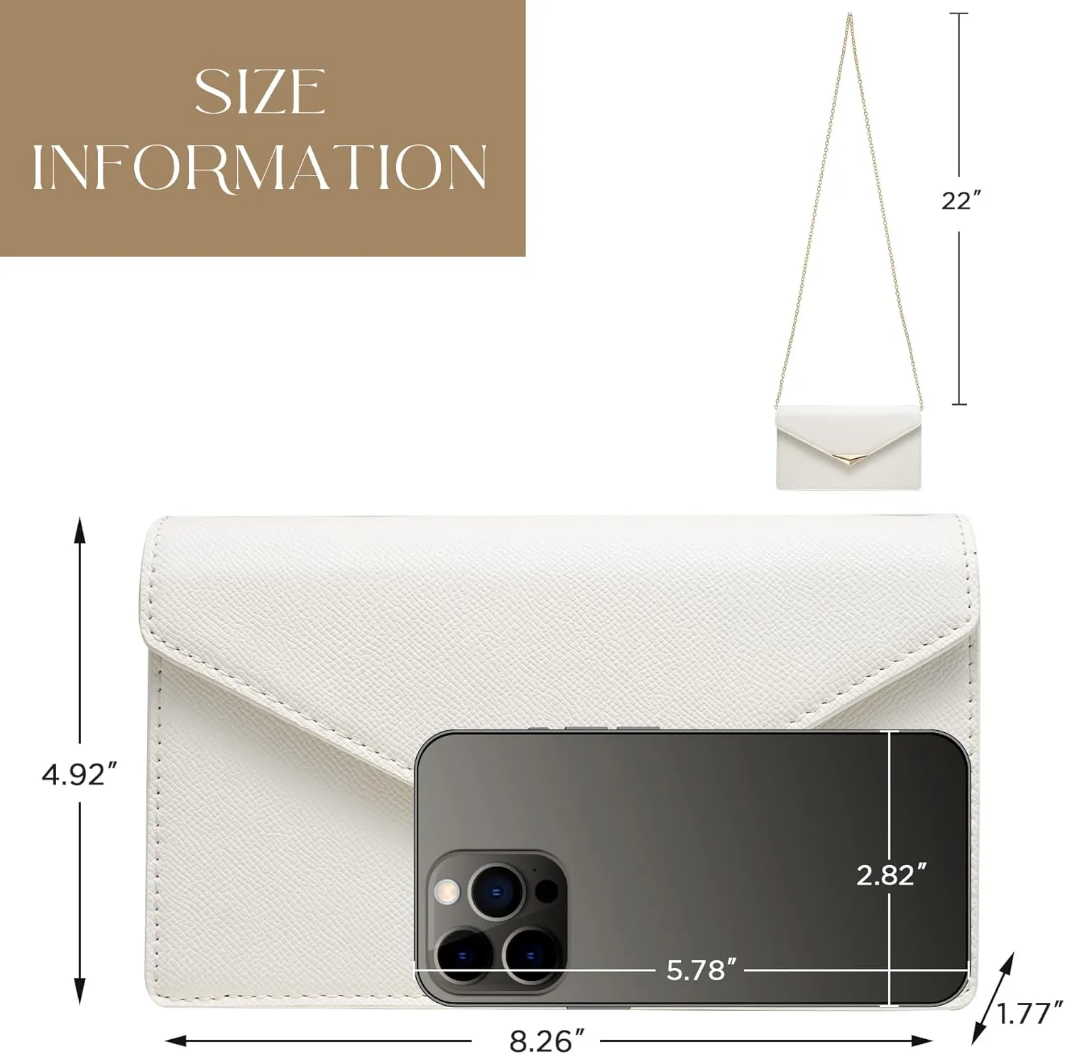 SWEETV Classic Envelope Clutch Purses for Women Elegant PU Leather Handbags for Evening, Weddings, Parties, and Formal Events