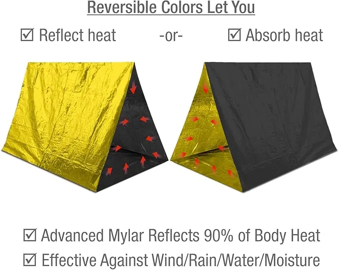Swiss Safe Emergency Mylar Thermal Blankets   Bonus Space Blanket - Compact & Insulated for Cold Weather - Designed for NASA, Outdoor Camping, Survival, First Aid Car Kit - Black & Gold, 4 Pack