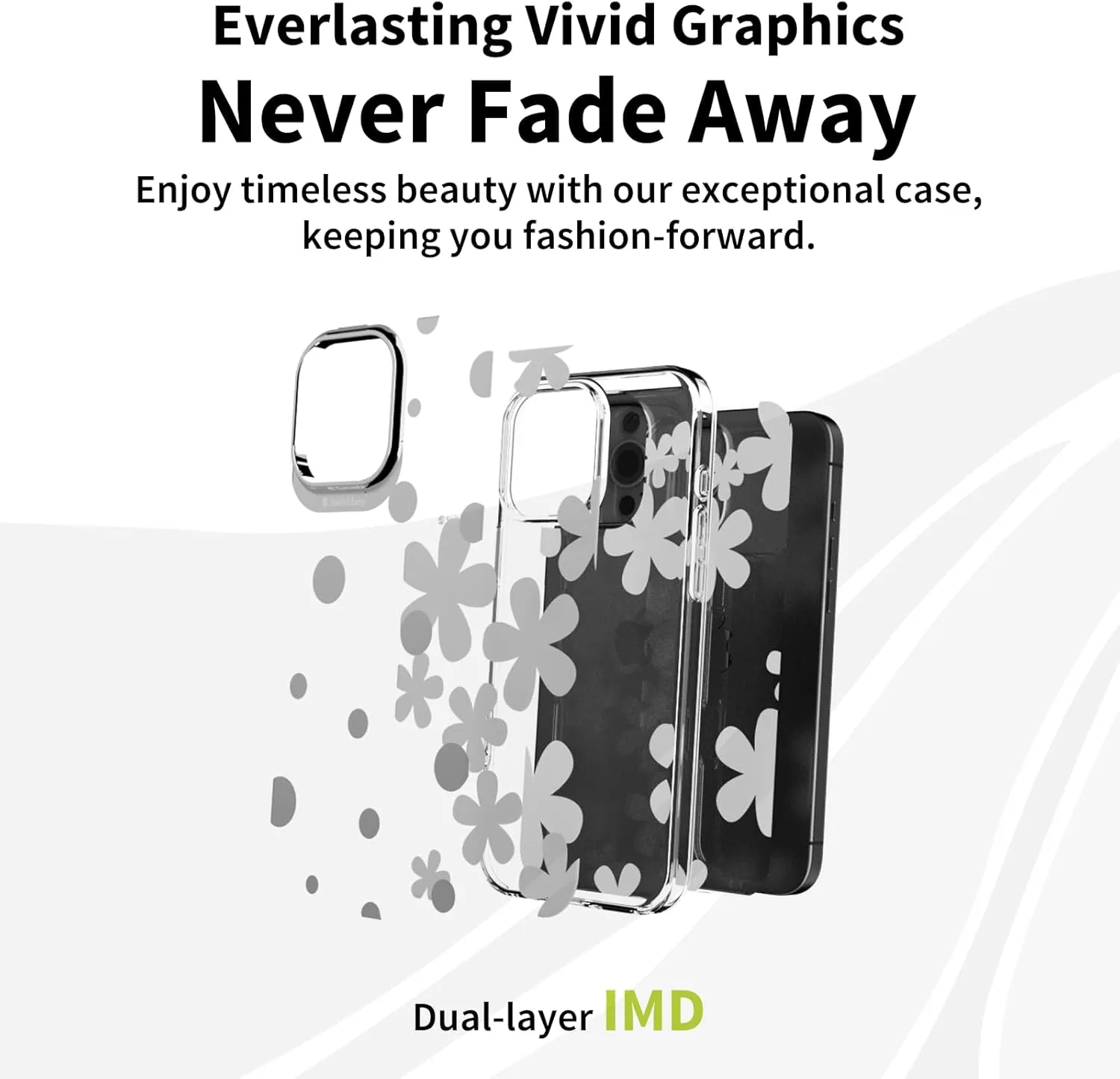 SWITCHEASY Fleur M - Flower Floral Designed Case for iPhone 16 Pro 6.3", 3D Patterned, Compatible with MagSafe, Protective Phone Case for Women - Rose'