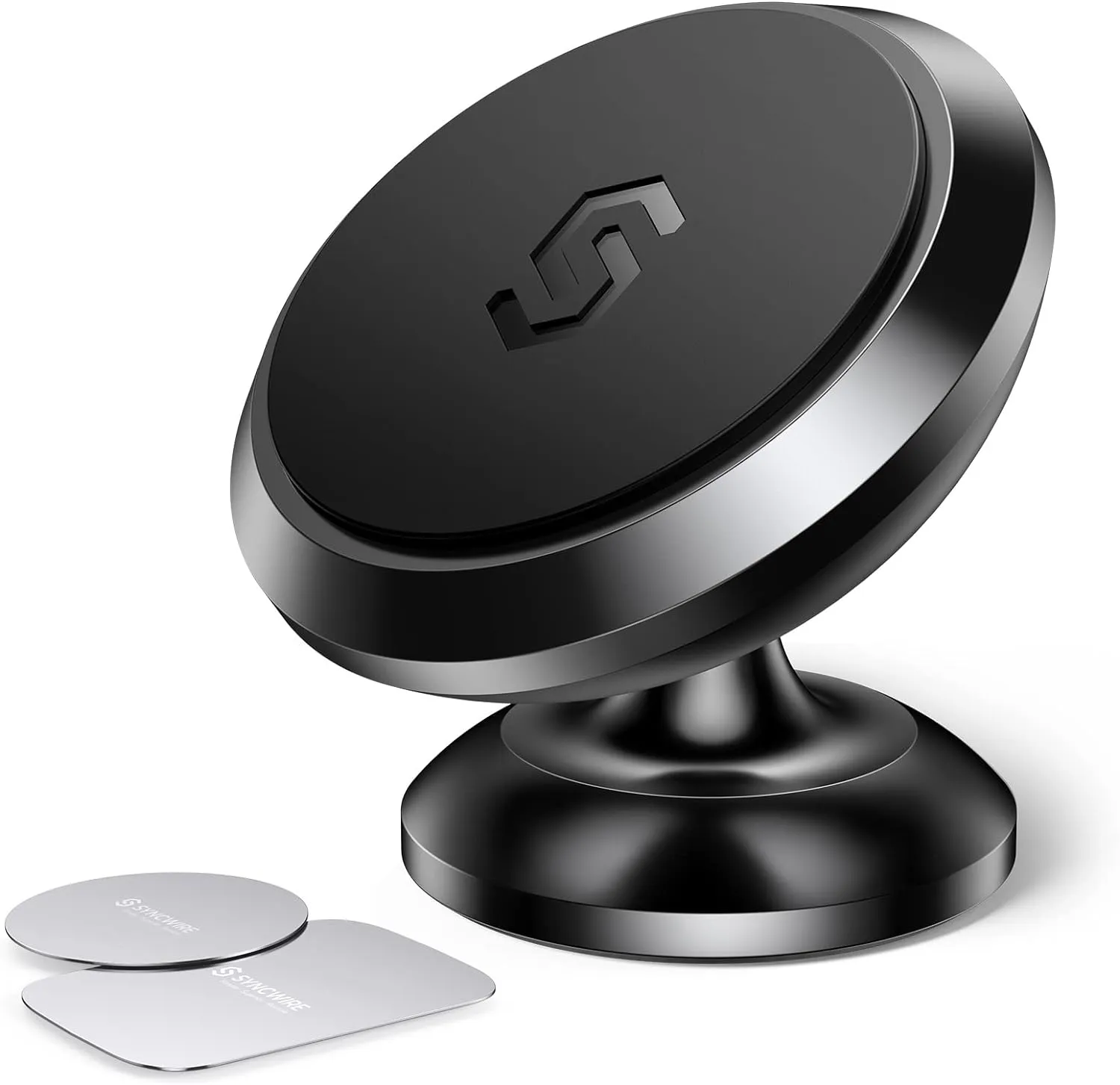 Syncwire Magnetic Car Phone Holder for Dashboard, Cell Phone Car Kits, 360° Adjustable Magnet Cell Phone Mount Compatible with iPhone, Samsung, LG, GPS, Mini Tablet and More
