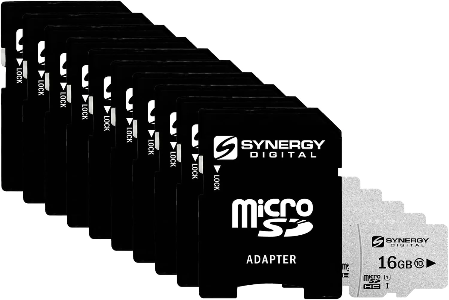 Synergy Digital 16GB Micro SDHC Secure Digital UHS-I Memory Cards, Compatible with Sony Ericsson R800a Cell Phone - Class 10, U1, 95MB/s, 300 Series - Pack of 10