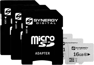 Synergy Digital 16GB Micro SDHC Secure Digital UHS-I Memory Cards, Compatible with Sony Ericsson R800x Cell Phone - Class 10, U1, 95MB/s, 300 Series - Pack of 3