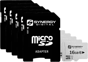 Synergy Digital 16GB Micro SDHC Secure Digital UHS-I Memory Cards, Compatible with Sony Ericsson Xperia X2 Cell Phone - Class 10, U1, 95MB/s, 300 Series - Pack of 5