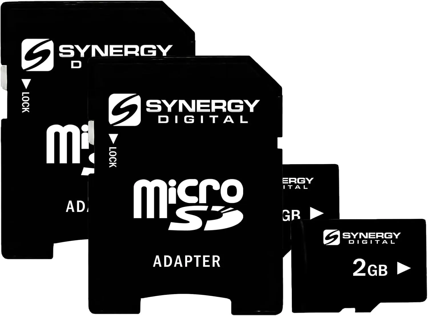 Synergy Digital 2GB Micro SD Secure Digital Memory Cards, Compatible with Pantech Flex Cell Phone - Pack of 2
