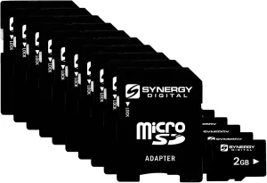 Synergy Digital 2GB Micro SD Secure Digital Memory Cards, Compatible with Sony Ericsson R800i Cell Phone - Pack of 10