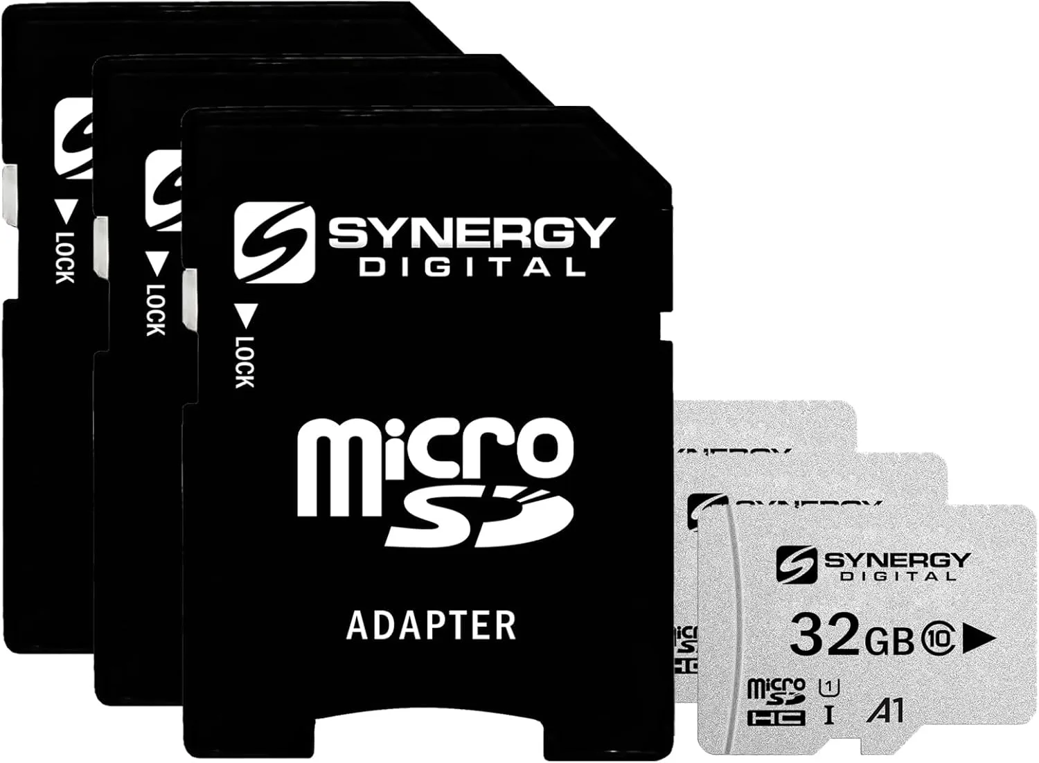 Synergy Digital 32GB Micro SDHC Secure Digital UHS-I Memory Cards, Compatible with Sony Ericsson Mix Walkman Cell Phone - Class 10, U1, 100MB/s, 300 Series - Pack of 3