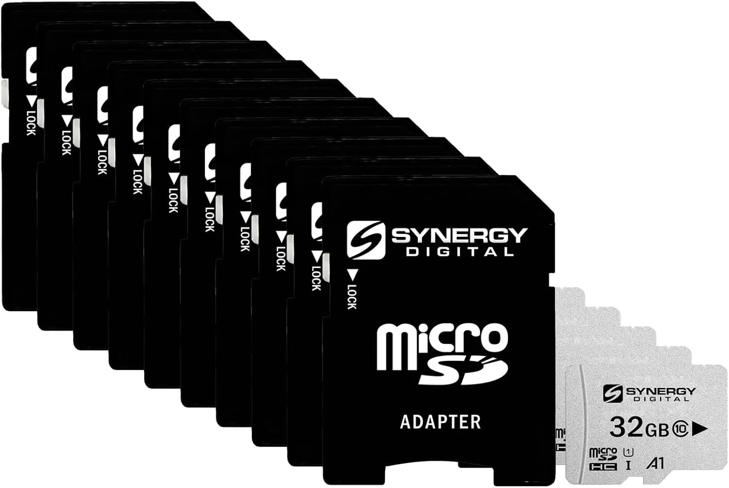 Synergy Digital 32GB Micro SDHC Secure Digital UHS-I Memory Cards, Compatible with Sony Ericsson R800at Cell Phone - Class 10, U1, 100MB/s, 300 Series - Pack of 10