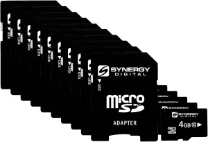 Synergy Digital 4GB Micro SDHC Secure Digital Memory Cards, Compatible with Sony Ericsson R800i Cell Phone - Class 10, 20MB/s - Pack of 10