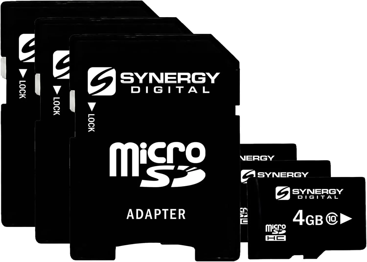 Synergy Digital 4GB Micro SDHC Secure Digital Memory Cards, Compatible with Sony Ericsson Xperia X10 Cell Phone - Class 10, 20MB/s - Pack of 3