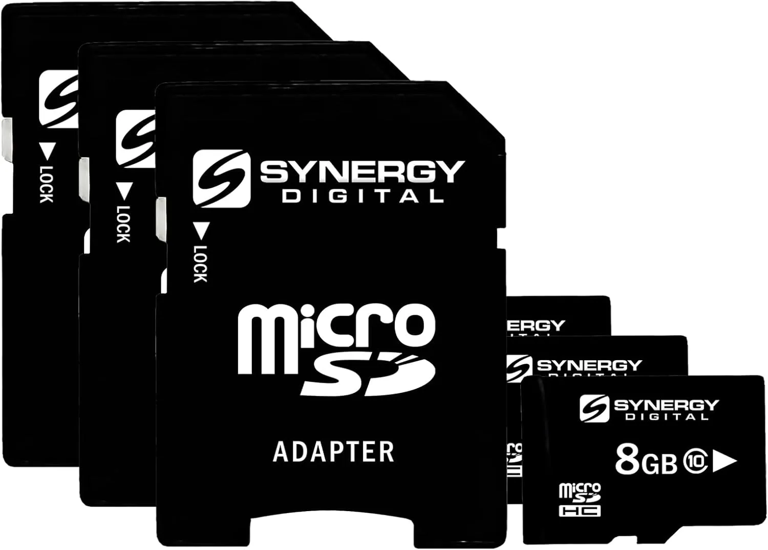 Synergy Digital 8GB Micro SDHC Secure Digital Memory Cards, Compatible with Sony Ericsson J20 (Hazel) Cell Phone - Class 10, 20MB/s - Pack of 3