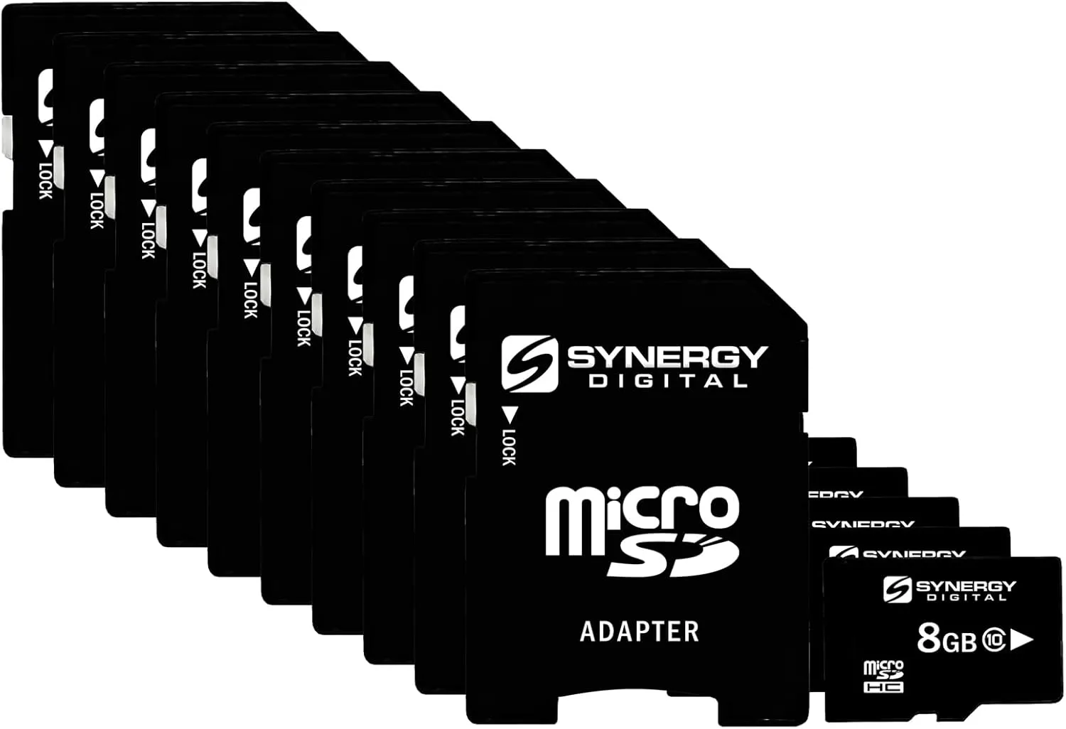 Synergy Digital 8GB Micro SDHC Secure Digital Memory Cards, Compatible with Sony Ericsson R800a Cell Phone - Class 10, 20MB/s - Pack of 10