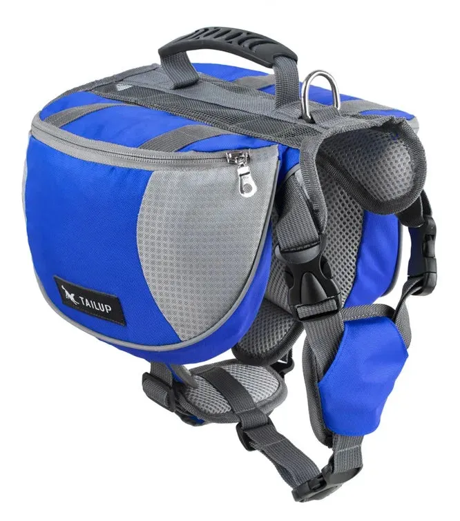 TAILUP Polyester Pet Dog Saddlebags Pack Hound Travel Camping Hiking Backpack Saddle Bag for Small Medium Large Dogs Free Gift