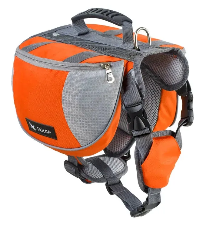 TAILUP Polyester Pet Dog Saddlebags Pack Hound Travel Camping Hiking Backpack Saddle Bag for Small Medium Large Dogs Free Gift