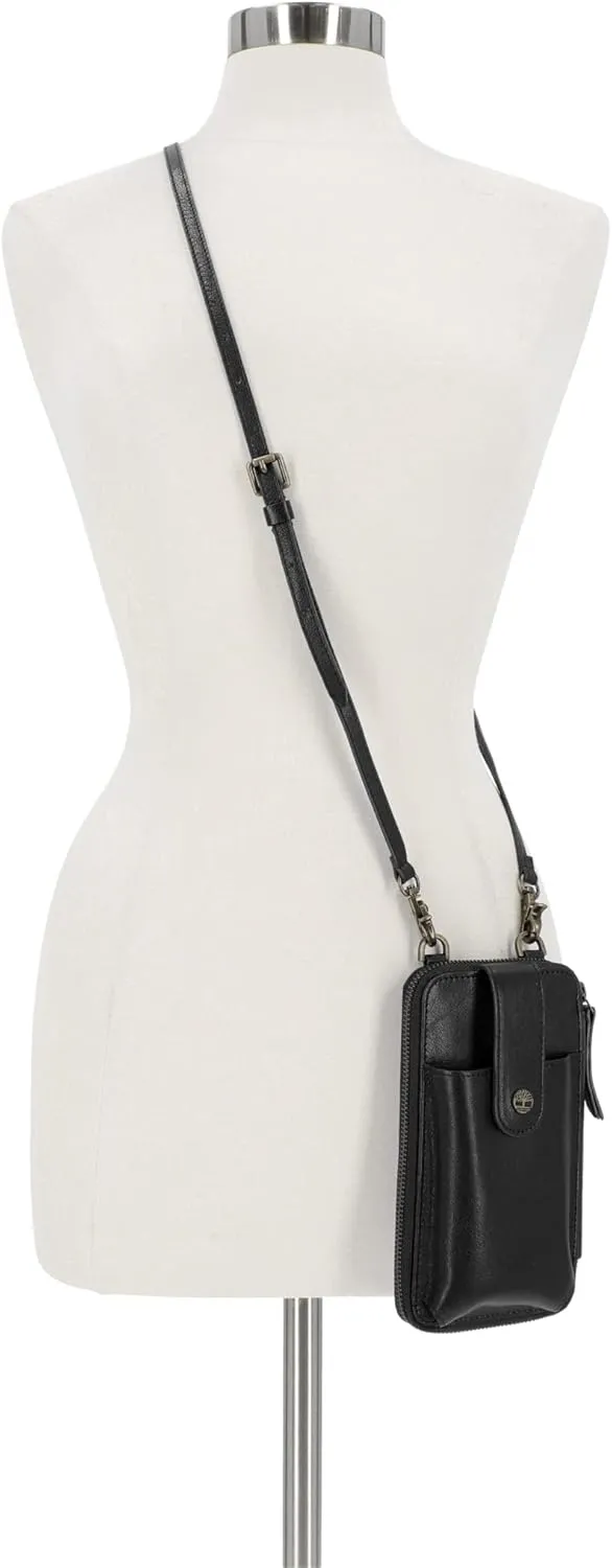 Timberland Women's RFID Leather Phone Crossbody Wallet Bag