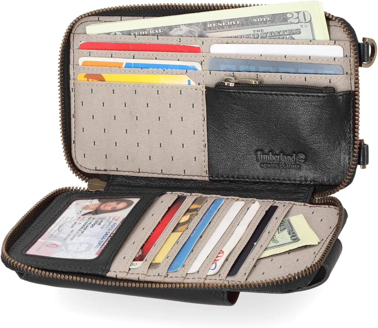 Timberland Women's RFID Leather Phone Crossbody Wallet Bag