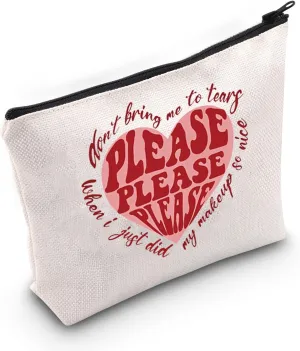 TOBGBE Album Idea Gifts For Fans Singer Album Inspired Accessories for Makeup Pouch Bag Music Lyric Gifts (Please Bag)