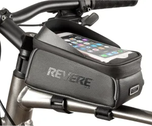 Top Tube Front Mount Bag For Mountain or Road Bikes, EBikes. Weatherproof Cell Phone Holder, Compatible phones 7’’ or smaller. Clear cover is touch screen connective even with gloves