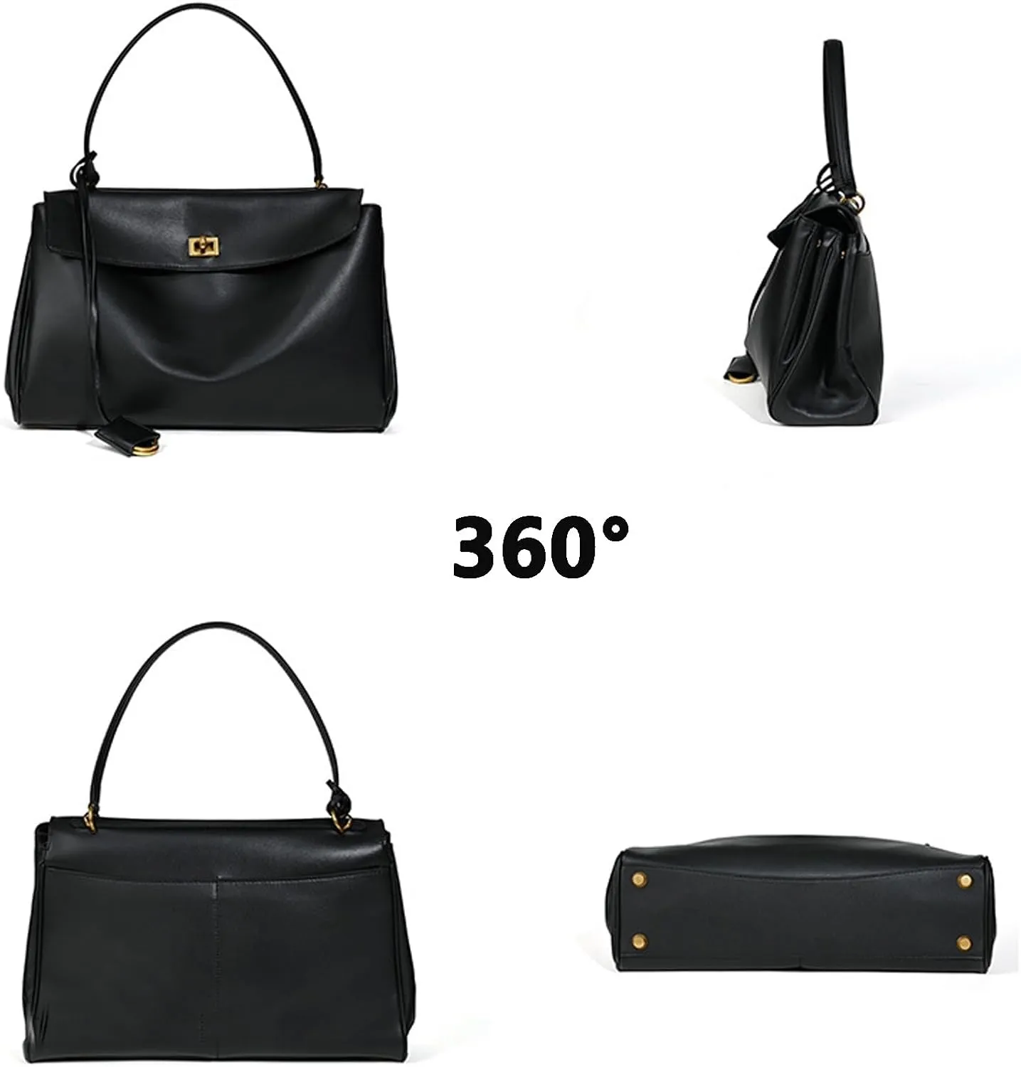 Tote Bag for Women, Genuine Leather Top Handle Handbag, Large Capacity Fashion Shoulder, Commuter, Crossbody, Hobo.