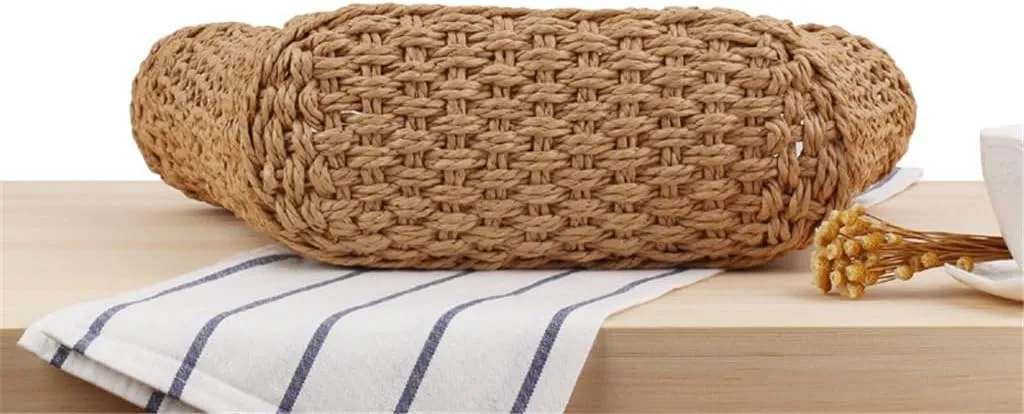 Tote hollow woven bag vacation outing vegetable basket personalized bag