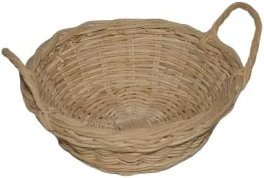 Tsukasaki Trinket Box with Rattan Round Handle, Small, 19-341
