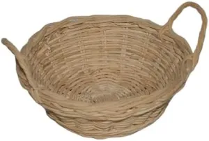 Tsukasaki Trinket Box with Rattan Round Handle, Small, 19-341