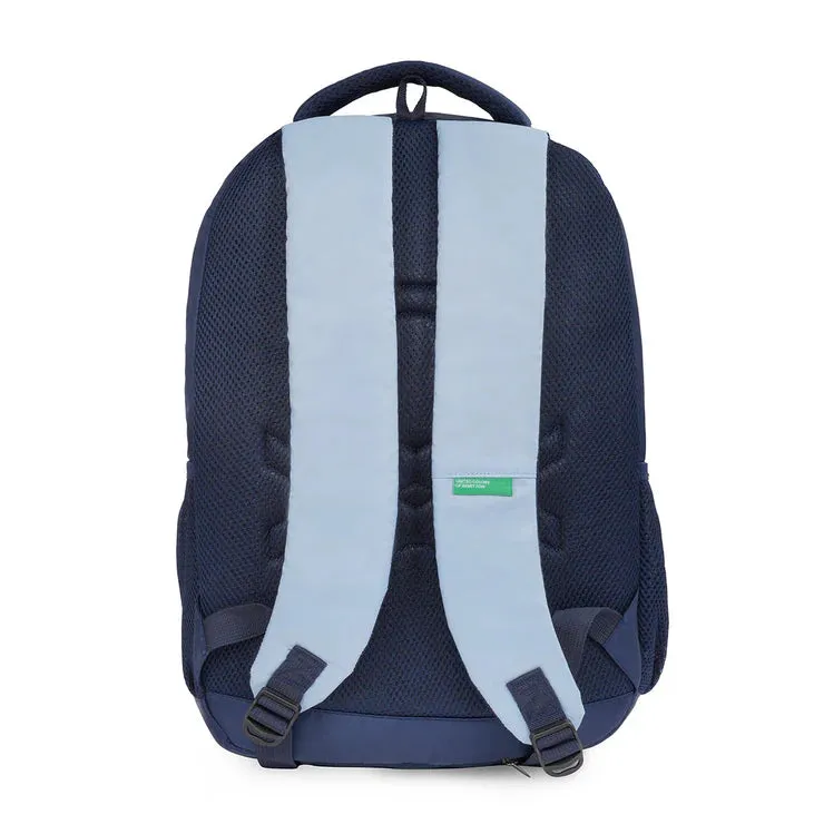 United Colors of Benetton Colter Back to School Backpack Navy Light Blue