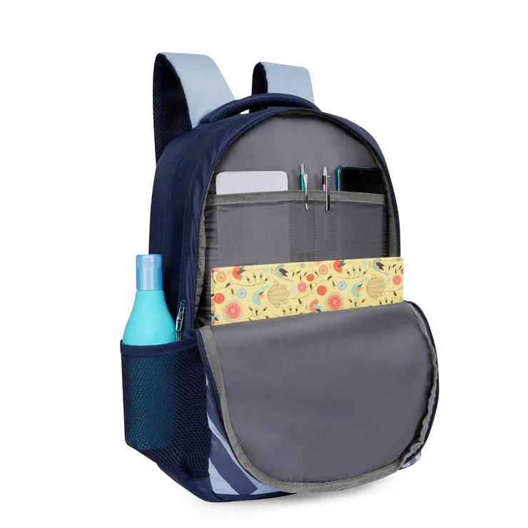 United Colors of Benetton Colter Back to School Backpack Navy Light Blue