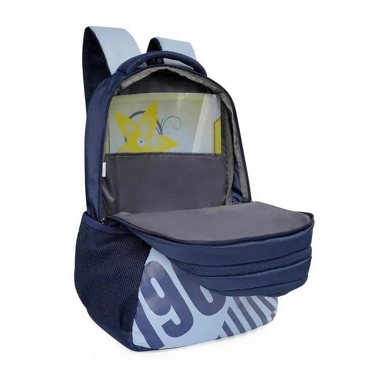 United Colors of Benetton Colter Back to School Backpack Navy Light Blue
