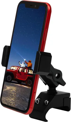 Upgraded Aluminum Alloy Phone Mount for Jeep Wrangler 2018-2023 JL JLU 4xe & 2020-23 Gladiator JT, Wrangler Phone Holder Fits All 4.7" to 6.8" Smart Device, Camera Button Friendly