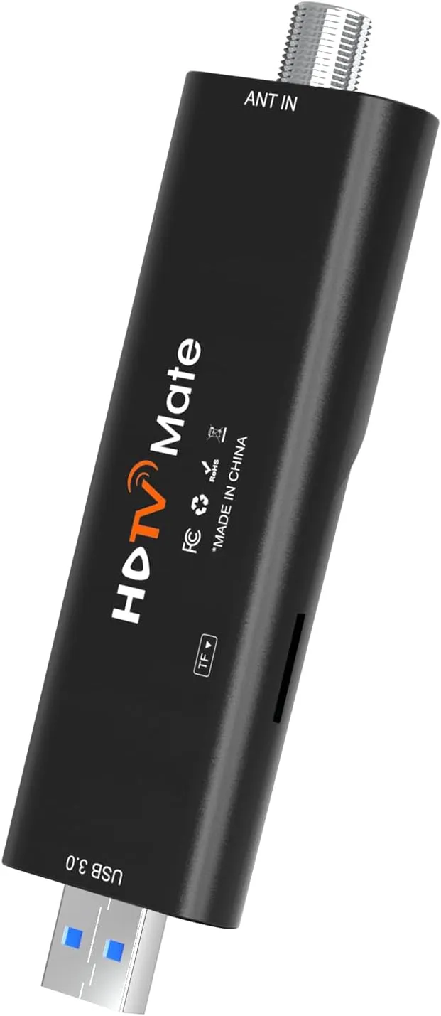 USB TV Tuner Next-Gen ATSC 3.0 / ATSC 1.0 Stick for Multiple-Android Phone Tablet Car Computer USB 3.0 Digital TV Tuners with DVR Recording Support HDTV Player Android App