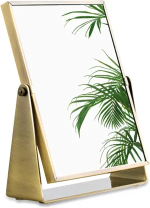 Vanity Makeup Mirror on Stand w/3x Magnify Double-Sided Swivel Shaving Mirrors Free Standing Cosmetic Mirror Stands on Desk in Bedroom Home Vanity Mirror (Chrome Without Light)