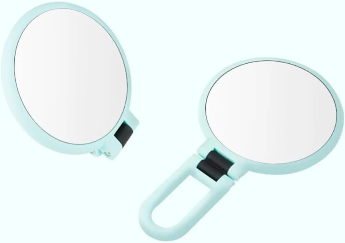 Vanity Mirror 15x Magnification Led Makeup Mirror for Girls Square Double Sided Green 15x Magnification Mirr