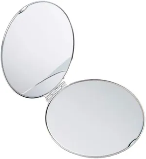 Vanity Mirror Folding Makeup Mirror Double-Sided Small Mirror Magnifying Makeup Mirror for Ladies Exquisite and Compact Household Cosmetic Mirror