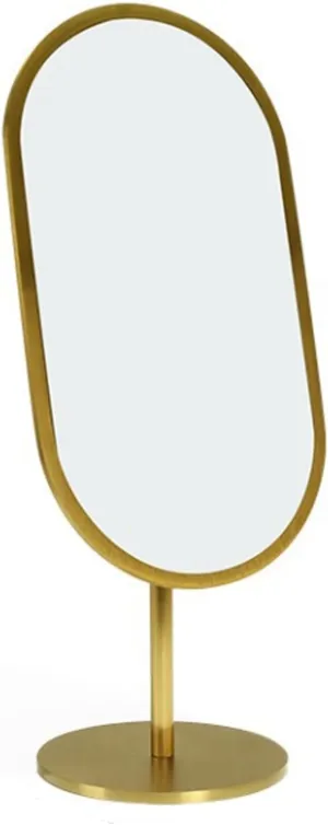 Vanity Mirror with Stand, Stainless Steel Makeup Mirror, Desktop Counter Mirror for Jewelry Store or Optical Shop,C