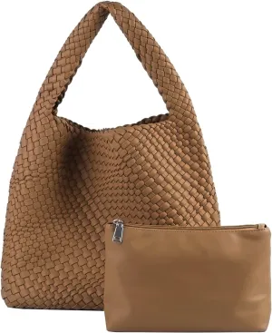 Vegan Leather Tote Bag For Women, Handmade Large Hobo Bag,Casual Shoulder Bag,Travel Underarm Purse Commuter Handbag